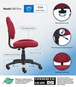 Boss Burgundy Deluxe Posture Chair, B315-BY